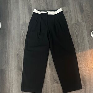 Babaton Black and White Trousers Bureau Pant